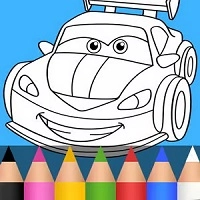 車の塗り絵ゲーム