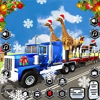 Camion Trasportatore Di Animali Di Natale