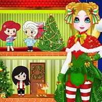 Christmas Puppet Princess House game screenshot