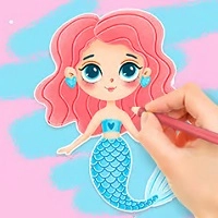 coloring_book_enjoying_mermaid खेल