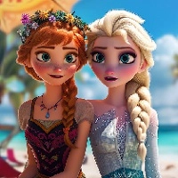 elsa_and_anna_beach_selfie Juegos