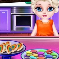 elsa_little_chef_rainbow_baking Juegos