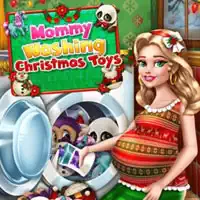 mommy_washing_christmas_toys بازی ها