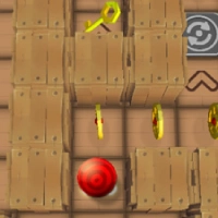 Red Ball In Labyrinth
