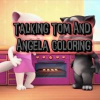 talking_cat_tom_and_angela_coloring เกม