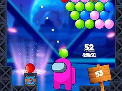 Among Us Bubble Shooter game screenshot