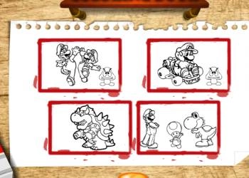 Zurück In Der Schule Mario Färbung Spiel-Screenshot