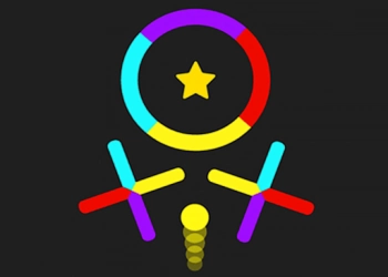 Бөмбөгны үсрэлт өнгөө солих тоглоомын дэлгэцийн агшин