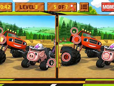 Diferenças De Blaze Monster Machines captura de tela do jogo