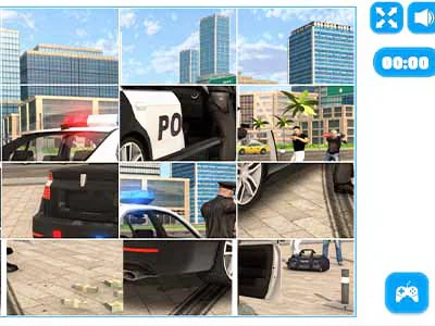 Tegneserie Politibilrutsjebane skærmbillede af spillet