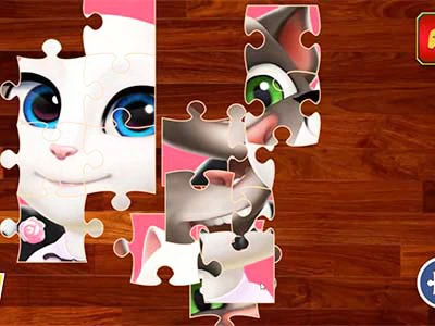 Tegneserie Talking Tom Jigsaw Puzzle skærmbillede af spillet