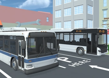 Stadsbus Parkeersimulatoruitdaging 3D schermafbeelding van het spel
