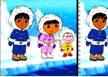 Dora Löytää Eroja pelin kuvakaappaus