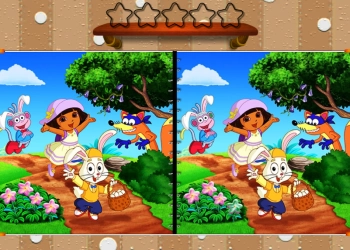 Dora Vrolijk Pasen Zoek De Verschillen schermafbeelding van het spel
