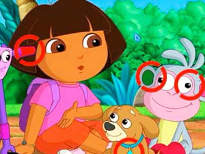 Dora Descubra A Diferença captura de tela do jogo
