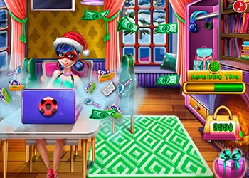 Fille En Pointillé Shopping De Noël capture d'écran du jeu