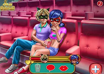 Gepunktetes Mädchen Kino Flirten Spiel-Screenshot