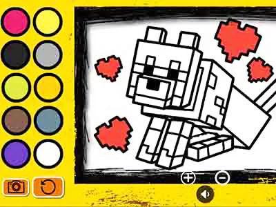 Easy Kids Coloring Minecraft اسکرین شات بازی