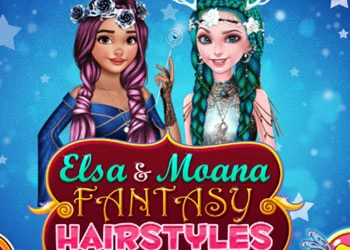 Elsa És Moana Fantázia Frizurák játék képernyőképe