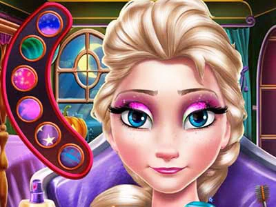 Elsa Enge Halloween-Make-Up schermafbeelding van het spel
