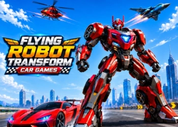 Flying Robot Transform Car Game game screenshot