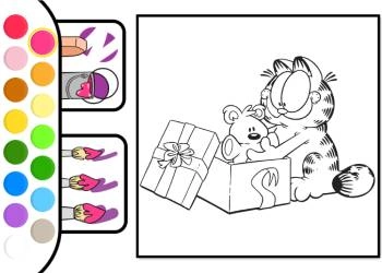 Pagina De Colorat Garfield captură de ecran a jocului