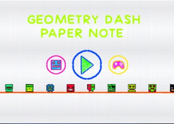 Nota De Papel De Geometry Dash captura de pantalla del juego
