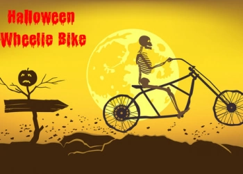 Halloween Wheelie Kerékpár játék képernyőképe