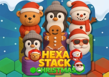Hexa Stack Vánoce snímek obrazovky hry