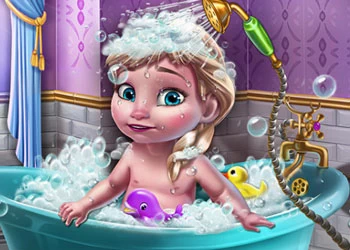 Ледяная Королева Развлекается В Детском Душе скриншот игры