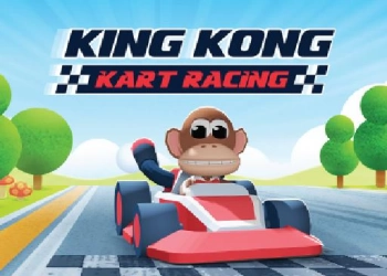 Corrida De Kart King Kong captura de tela do jogo