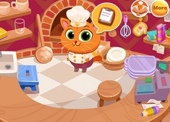 Kucing Virtual yang Imut di Restoran tangkapan layar permainan