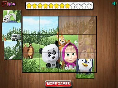 Masha Puzzle Time capture d'écran du jeu
