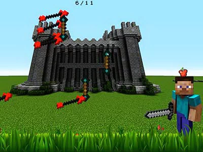 Minecraft Apple Shooter στιγμιότυπο οθόνης παιχνιδιού