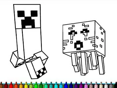 Minecraft Fun Coloring Book screenshot del gioco