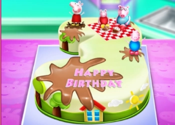 Μαγειρική Τούρτα Γενεθλίων Peppa Pig στιγμιότυπο οθόνης παιχνιδιού