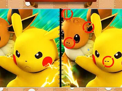 Pokémon Descubra As Diferenças captura de tela do jogo