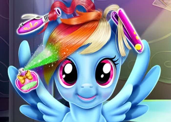 Rainbow Pony Real Haircuts game screenshot