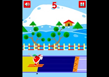 Bermain Ski Santa tangkapan layar permainan