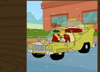 Puzzle De Voiture Simpsons capture d'écran du jeu