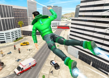 Araña Cuerda Héroe Ciudad Lucha captura de pantalla del juego