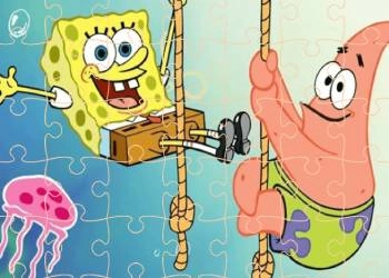 Sponge Bob: Παζλ στιγμιότυπο οθόνης παιχνιδιού