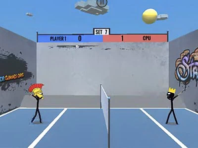Stick Figure Badminton 3 captura de tela do jogo