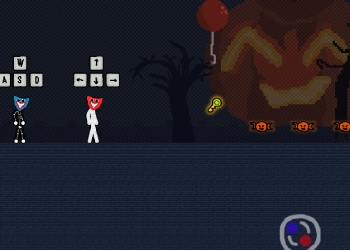 Stickman Huggy Feriado Assustador captura de tela do jogo