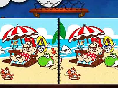 Super Mario Differences game screenshot