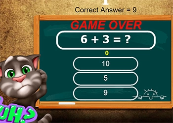 Talking Tom - Sfida E Testit Të Matematikës pamje nga ekrani i lojës