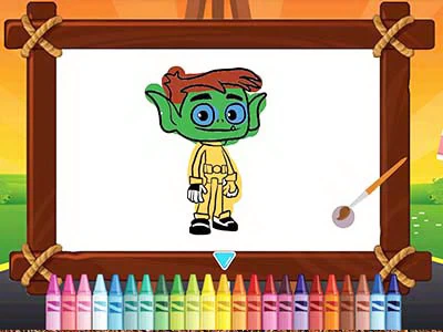 Teen Titans Coloring Book game screenshot