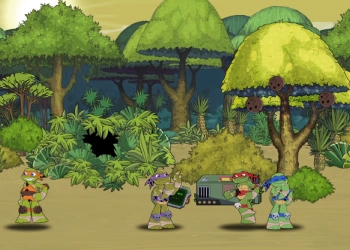 Teenage Mutant Ninja Turtles: Blast To The Past schermafbeelding van het spel