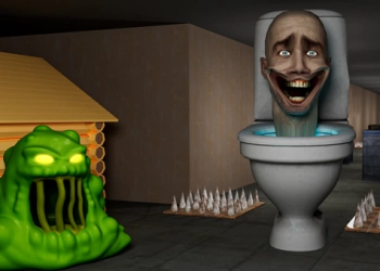 Toilet Monster Aanval Sim 3D schermafbeelding van het spel